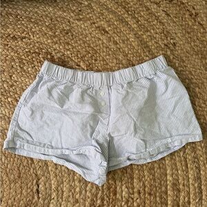 Striped Gray and White Shorts Brandy Melville